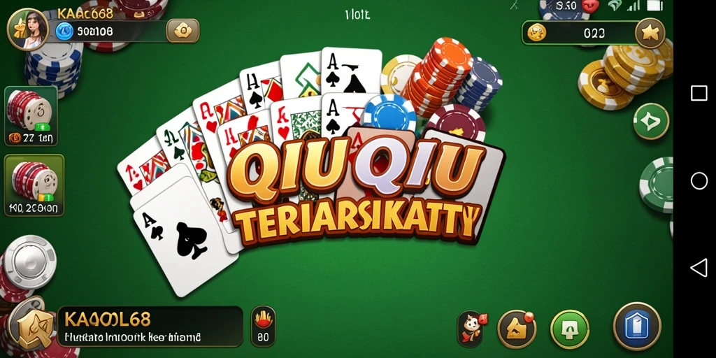 Screenshot gameplay KAOL68 menunjukkan aksi seru bermain QiuQiu.