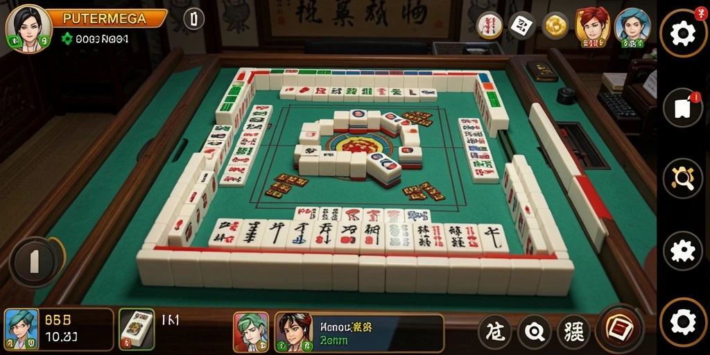 Screenshot PUTERMEGA menampilkan gameplay Mahjong yang menarik dan menantang.