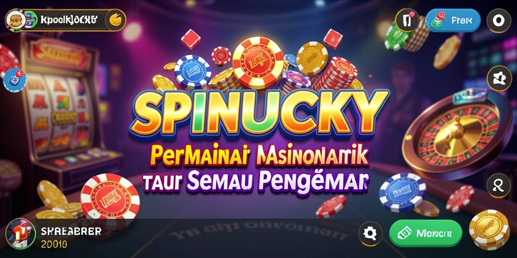 Tampilan gameplay menarik dari SPINLUCKY dengan tema kasino yang seru.