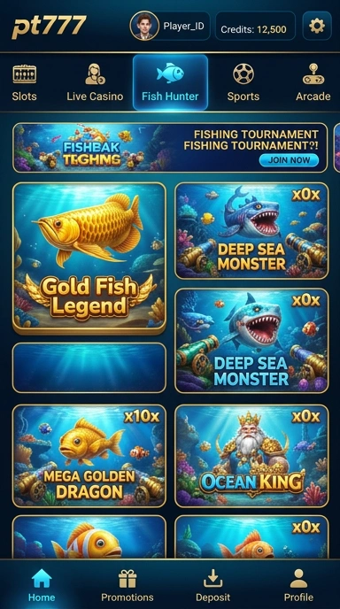 Screenshot antarmuka pengguna aplikasi di pt777.